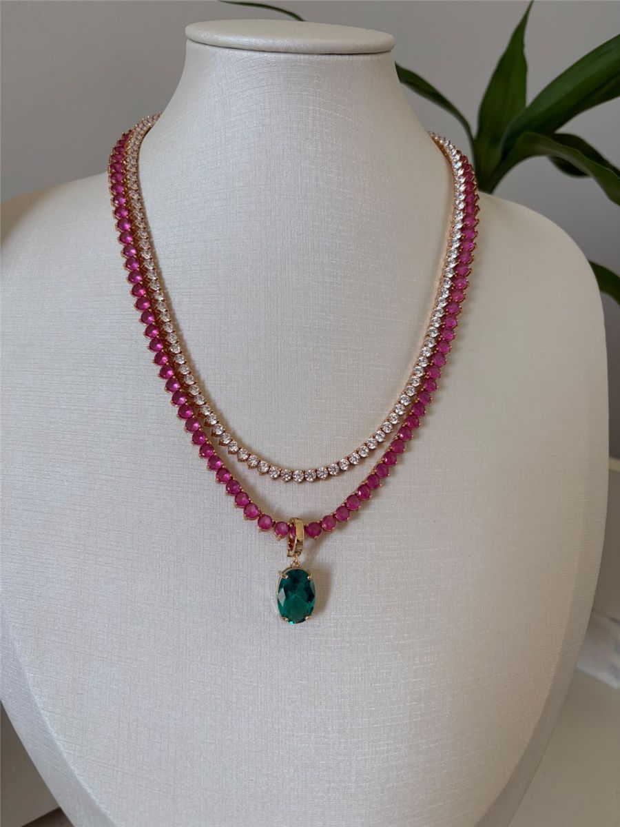 Colar Riviera Lara Pink