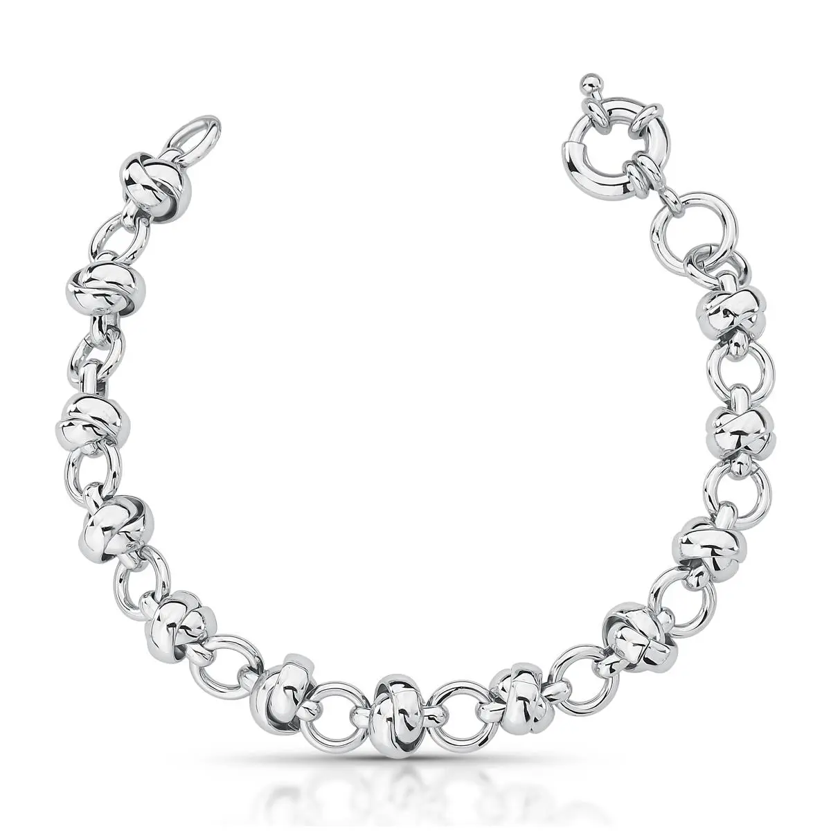 Pulseira Trançada Ródio