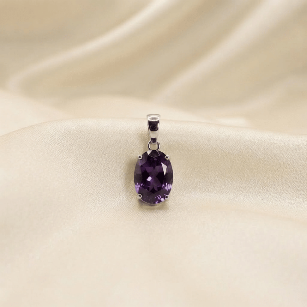 Pingente Oval Roxo Click